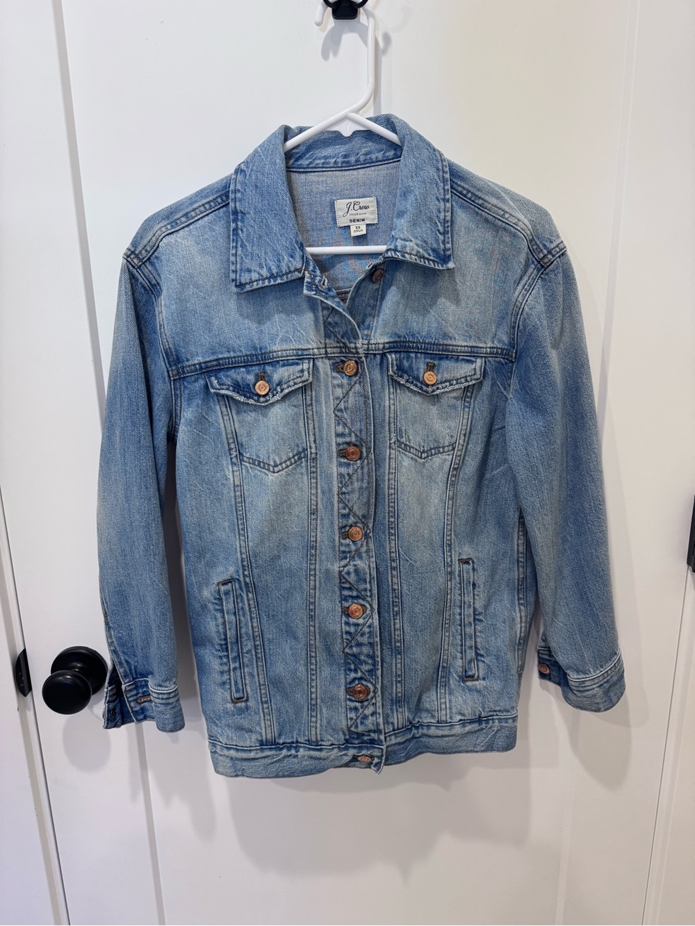 J. Crew Light Blue Denim Jean Jacket with Button Front